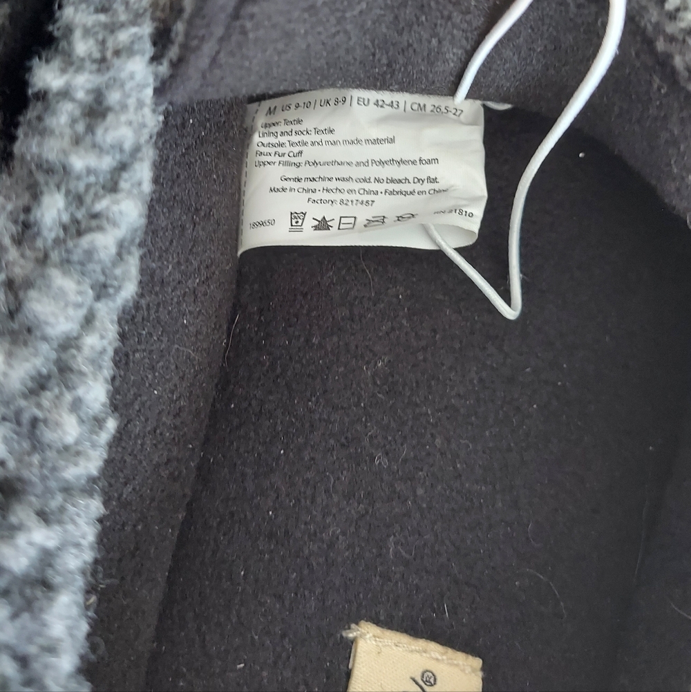 Dearfoams Men's Charcoal Slippers Men's Size 9-10 New With Tags - Picture 6 of 13